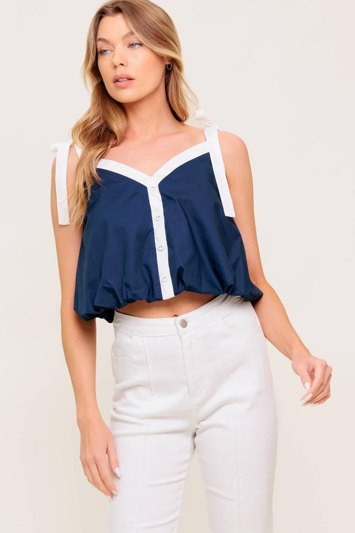 SCENT OF SPRING WOVEN TOP