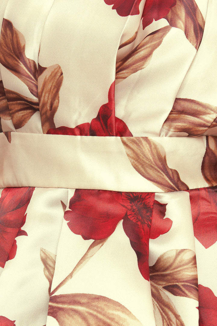 HOLIDAY BLOSSOM WOVEN TOP