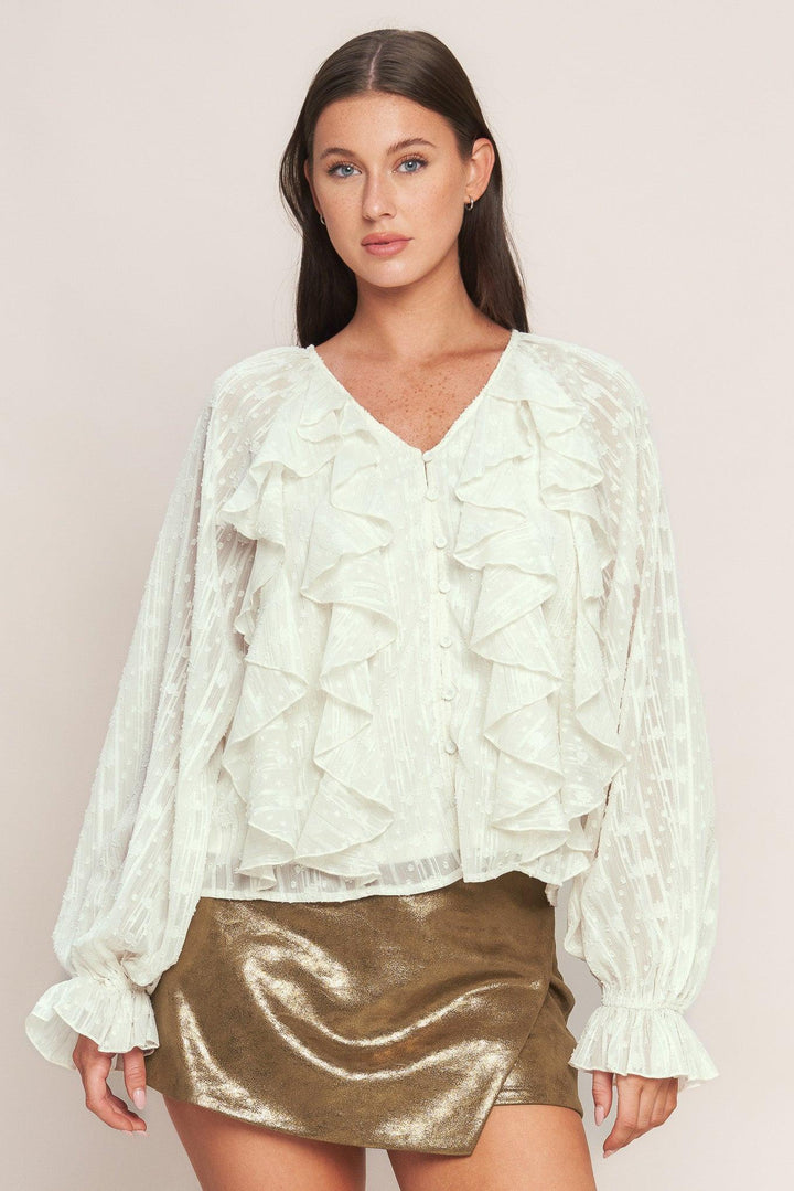 MILK &amp; MOONLIGHT WOVEN TOP