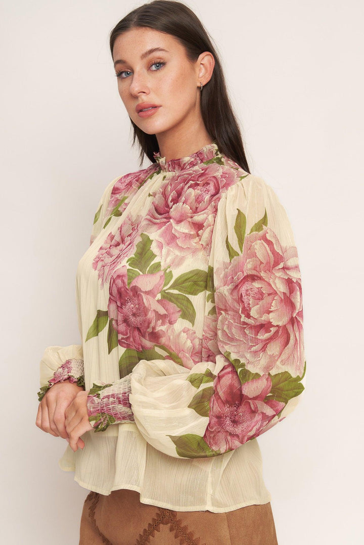ROMANTIC HERITAGE WOVEN TOP