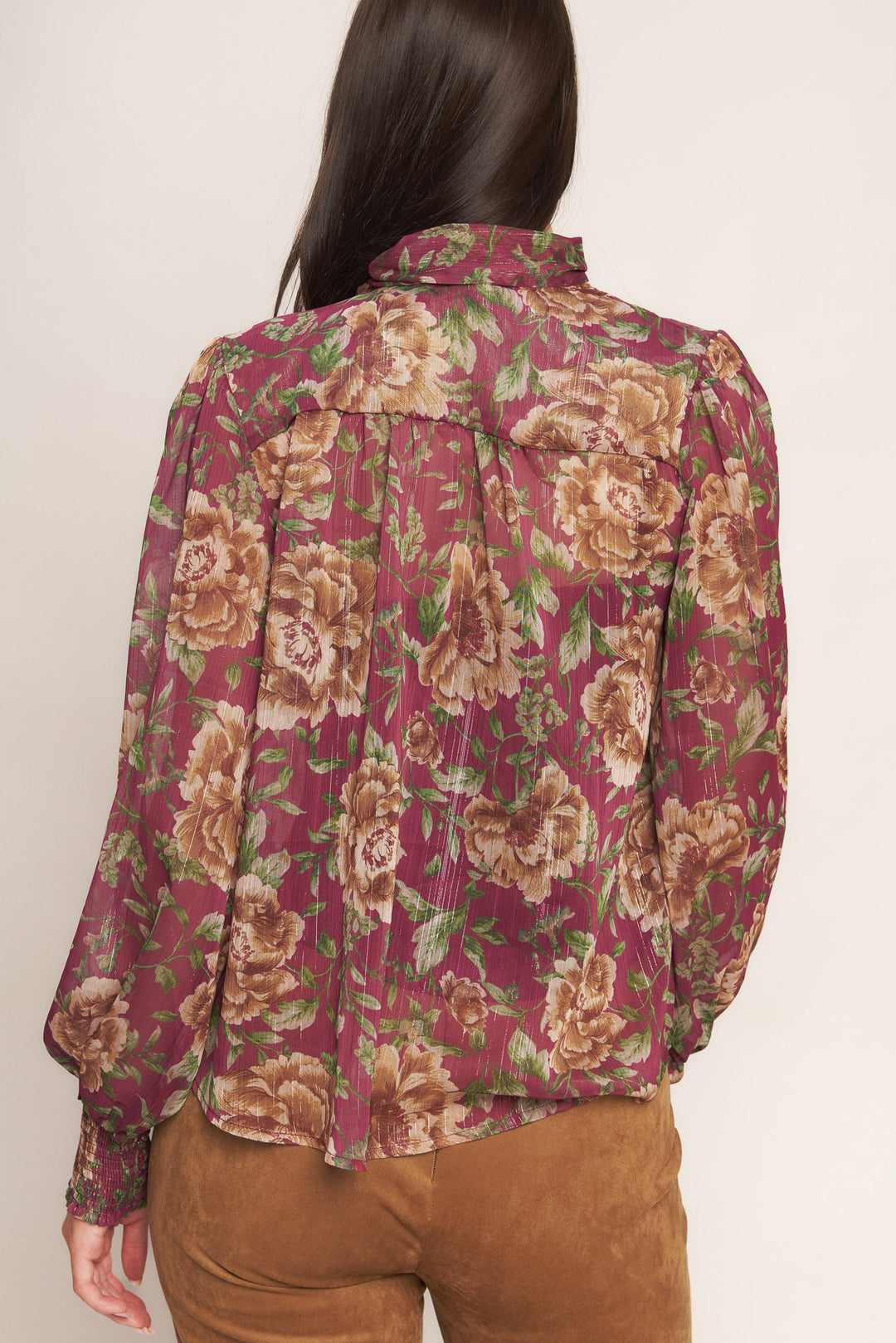 WHISPERING GARDEN WOVEN TOP