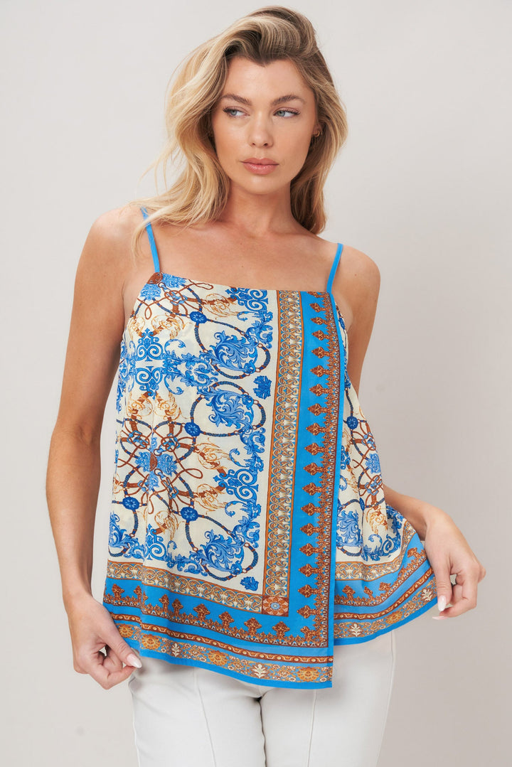 AZURE CHARM WOVEN TOP