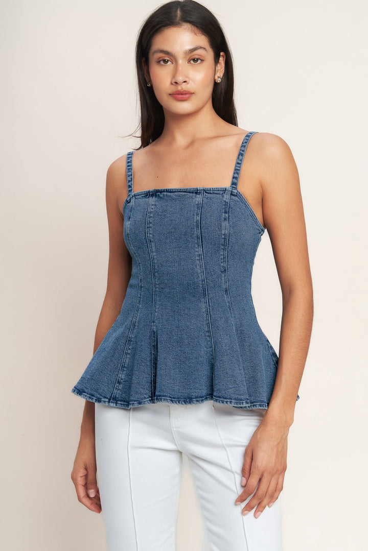 MADE TO FLATTER DENIM TOP