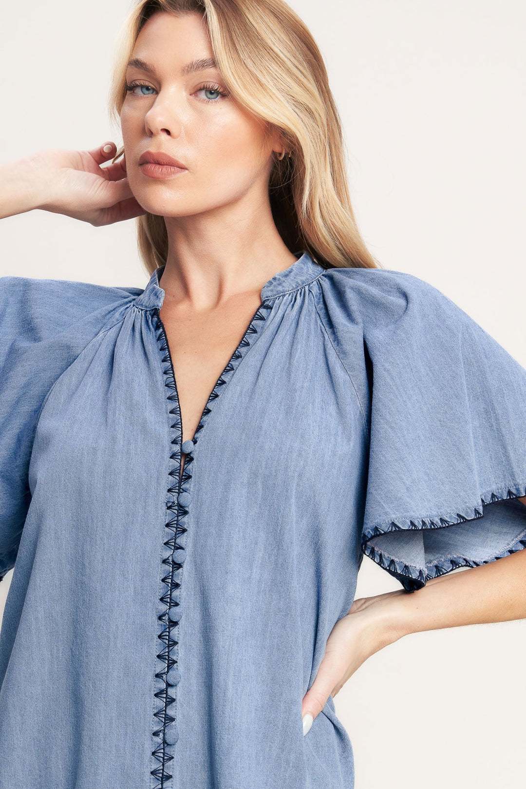 WEEKEND WANDERER WOVEN TOP