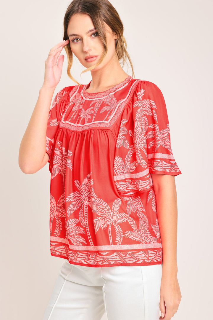 BREEZE STORY WOVEN TOP