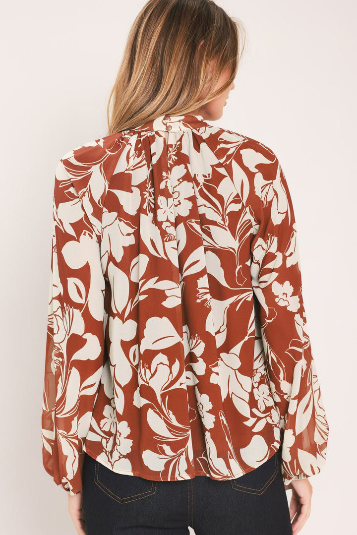 GOLDEN SEASON RUST HARDWARE-DETAIL BLOUSE