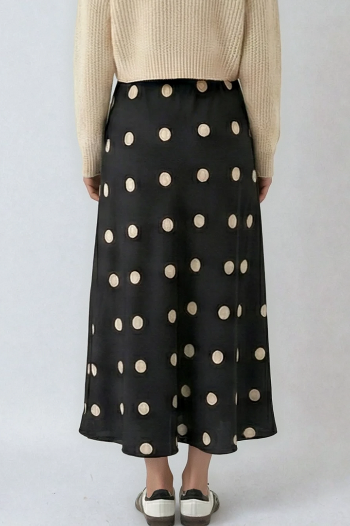 Vintage Polka Dot Midi Skirt