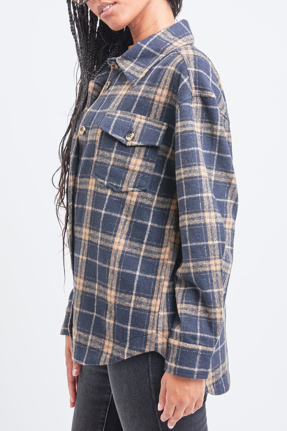 Women's Oversized Plaid Flannel Shacket