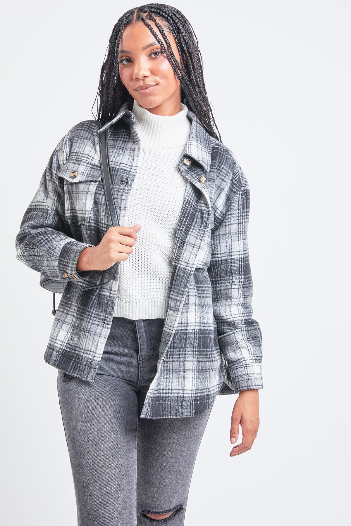 Women's Oversized Plaid Flannel Shacket