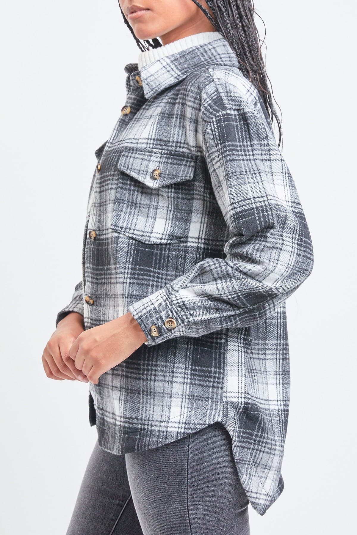 Women's Oversized Plaid Flannel Shacket