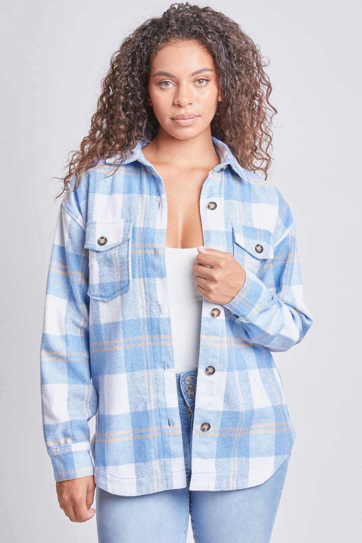 Women's Oversized Plaid Flannel Shacket