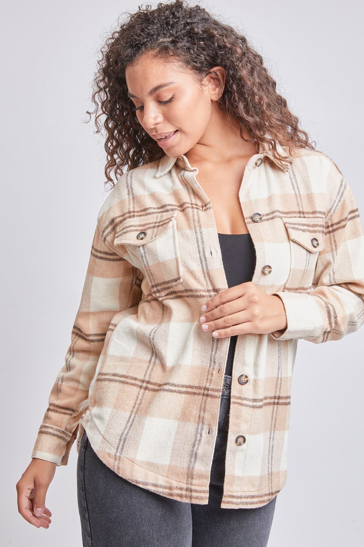 Women's Oversized Plaid Flannel Shacket