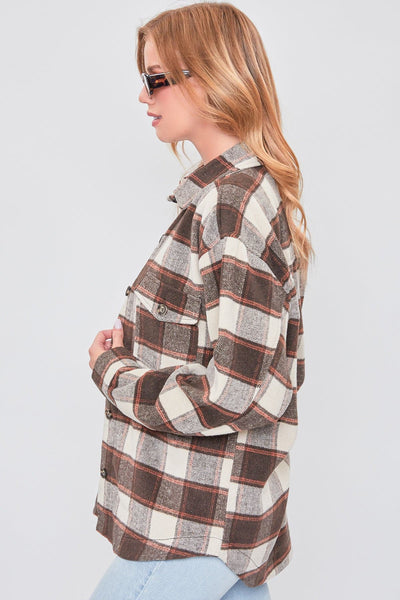 Women's Oversized Plaid Flannel Shacket