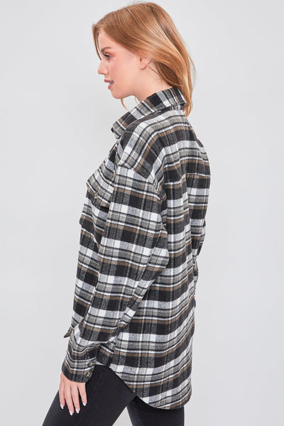 Women's Oversized Plaid Flannel Shacket