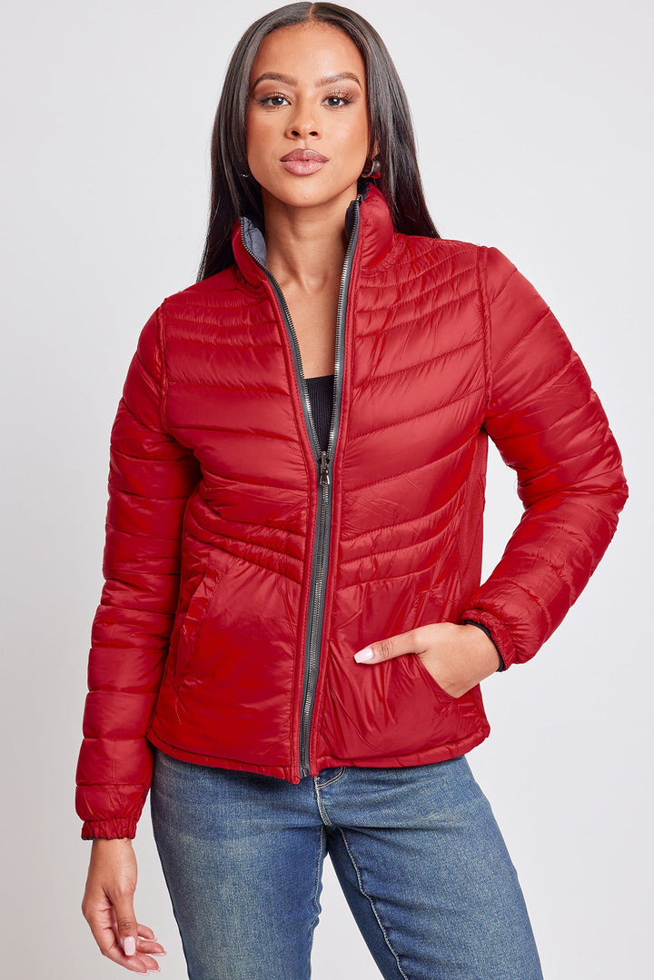Women's Winter Reversible Fitted Puffer Jacket