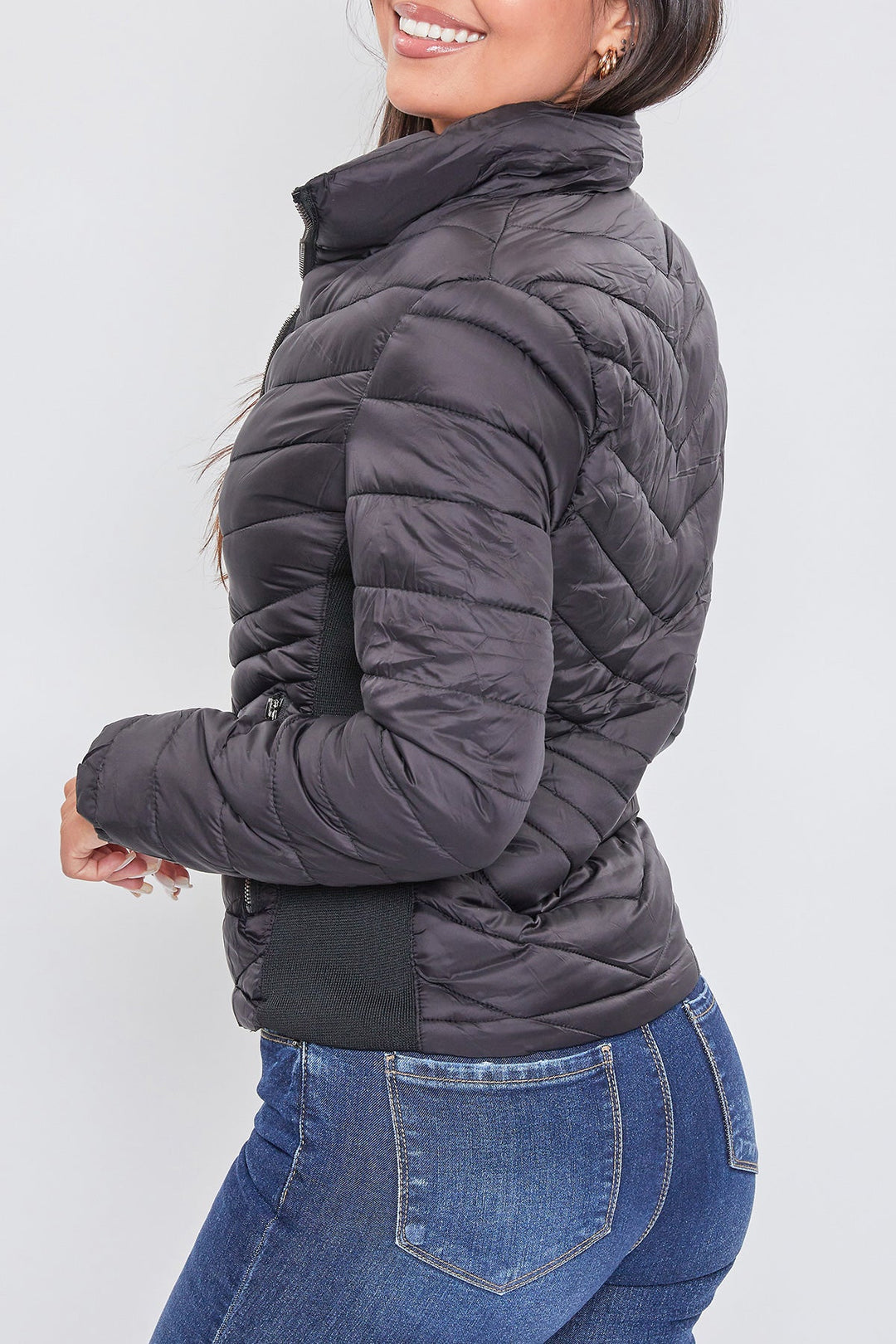 Puffer Jacket With Sherpa Fur Hoodie