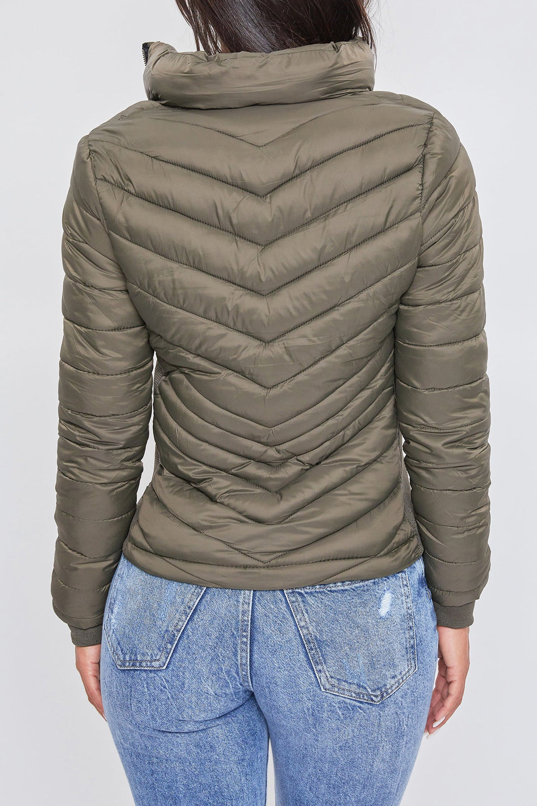 Puffer Jacket With Sherpa Fur Hoodie