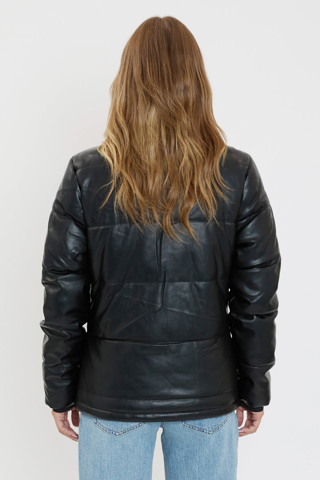 Pleather Puffy Jacket