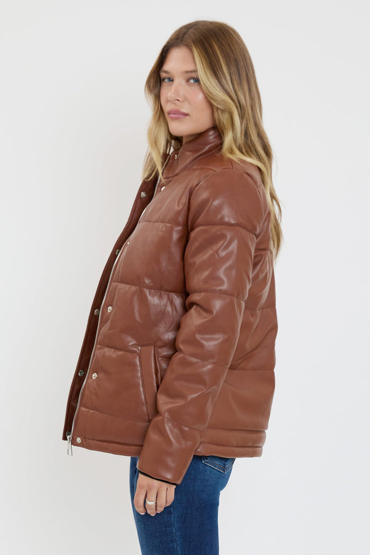 Pleather Puffy Jacket