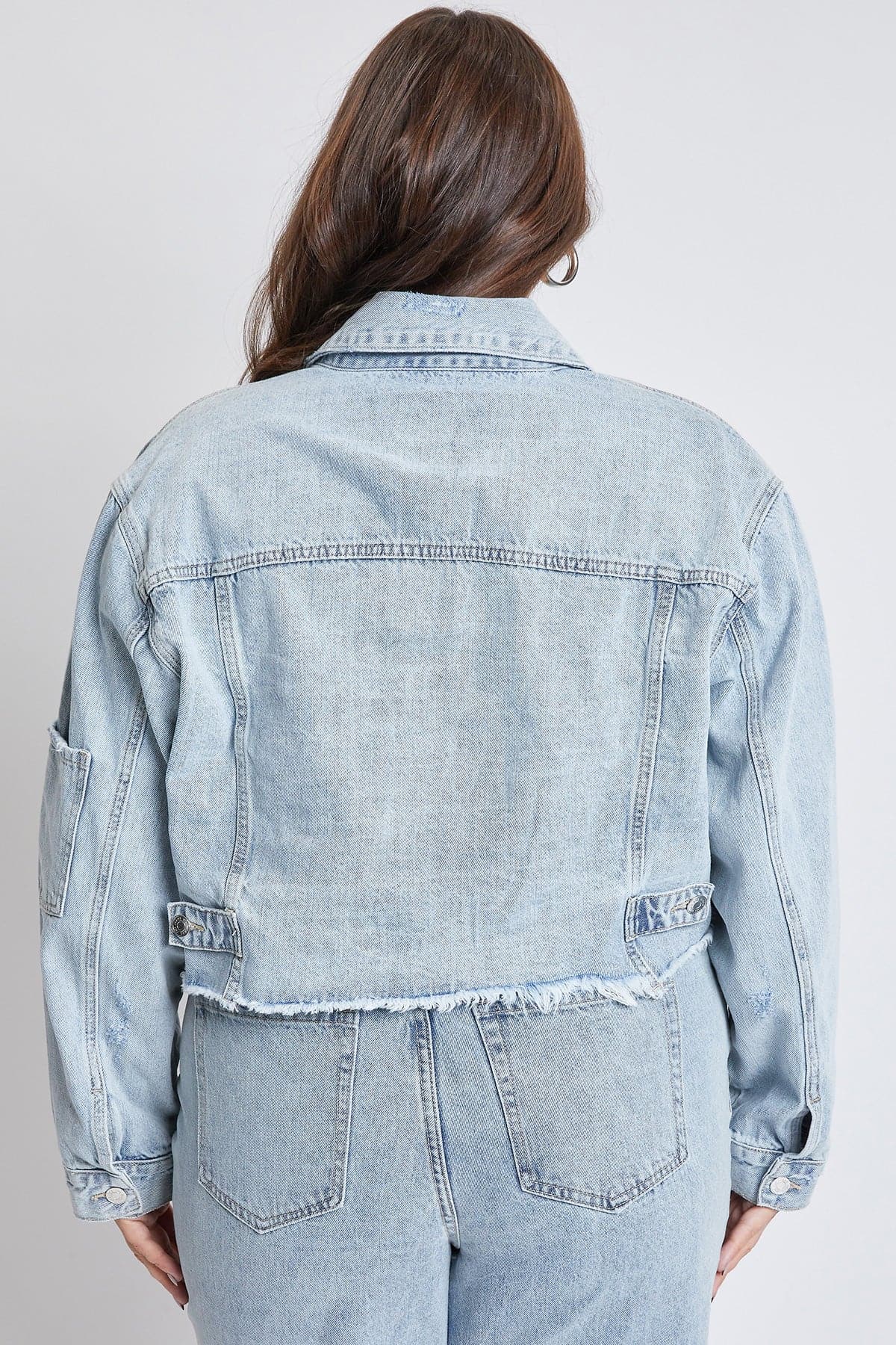 Women's Plus Cropped Denim Jacket