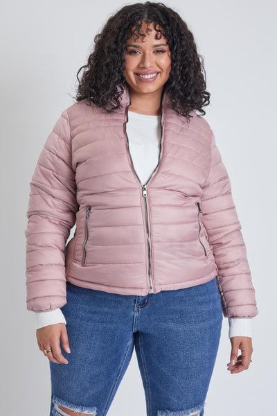 Women's Plus Winter Fitted Puffer Jacket