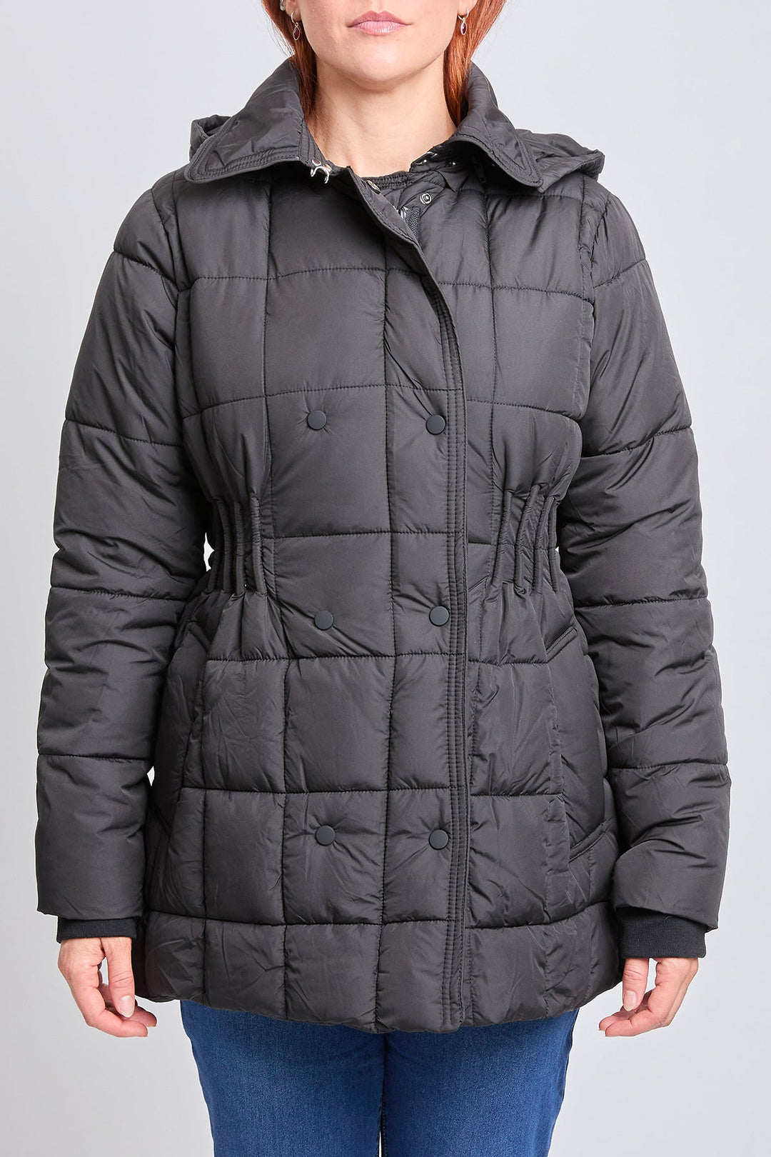 Detailed Snap Puffer Jacket