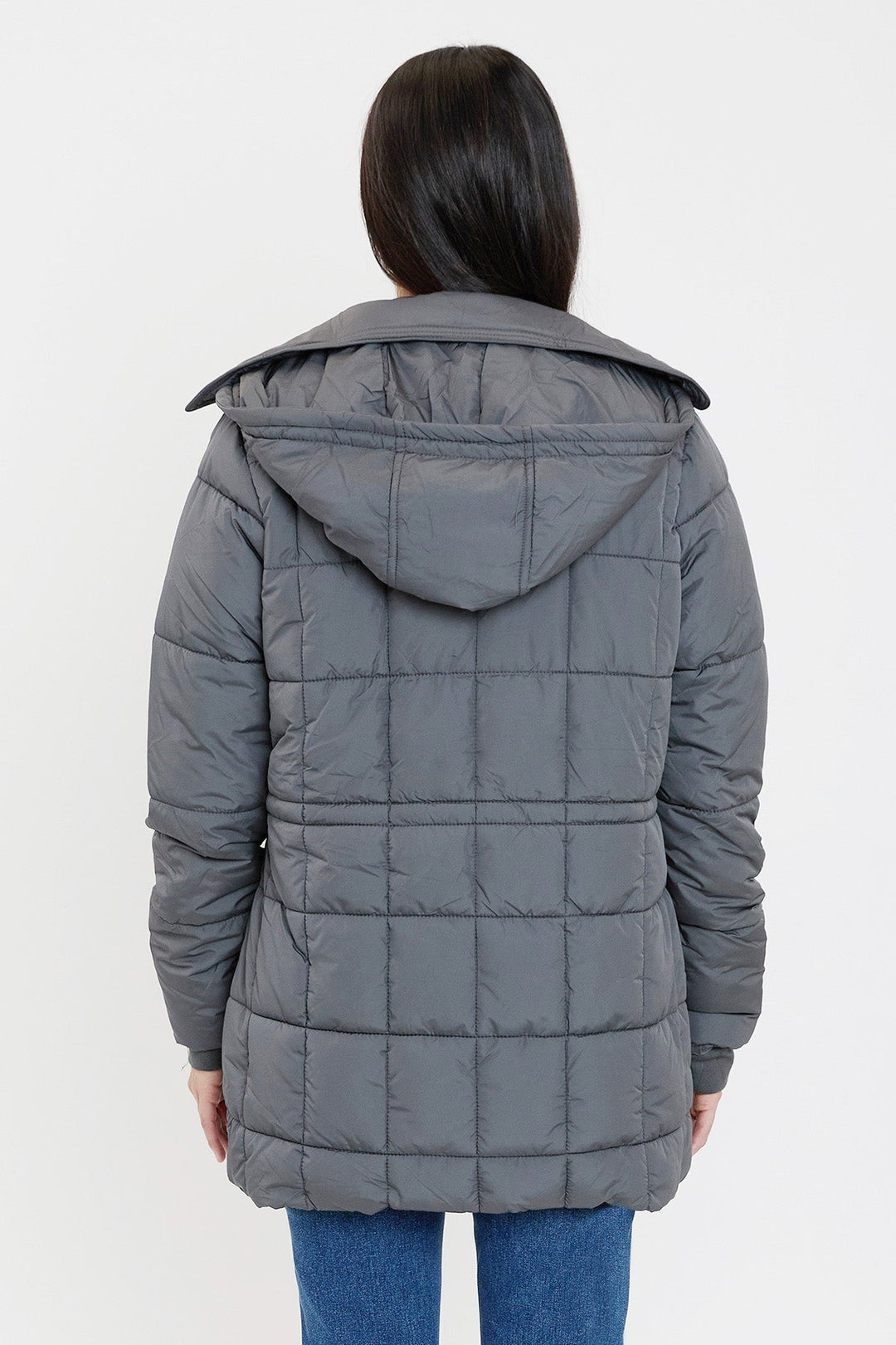 Detailed Snap Puffer Jacket