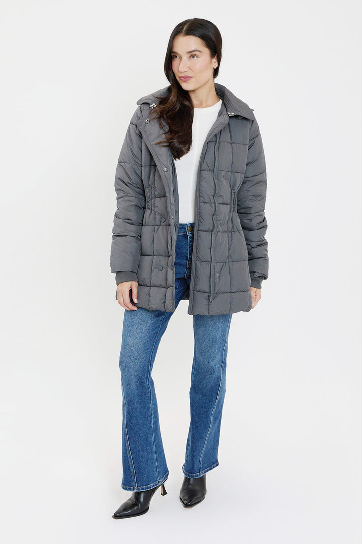 Detailed Snap Puffer Jacket