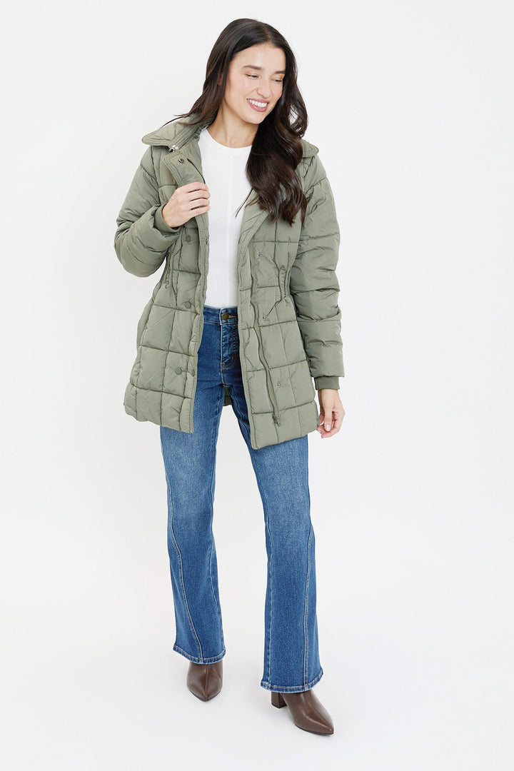 Detailed Snap Puffer Jacket