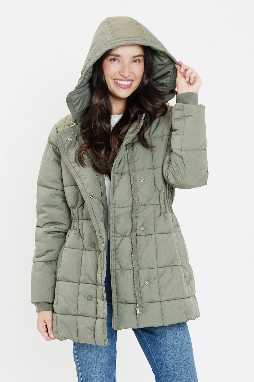 Detailed Snap Puffer Jacket