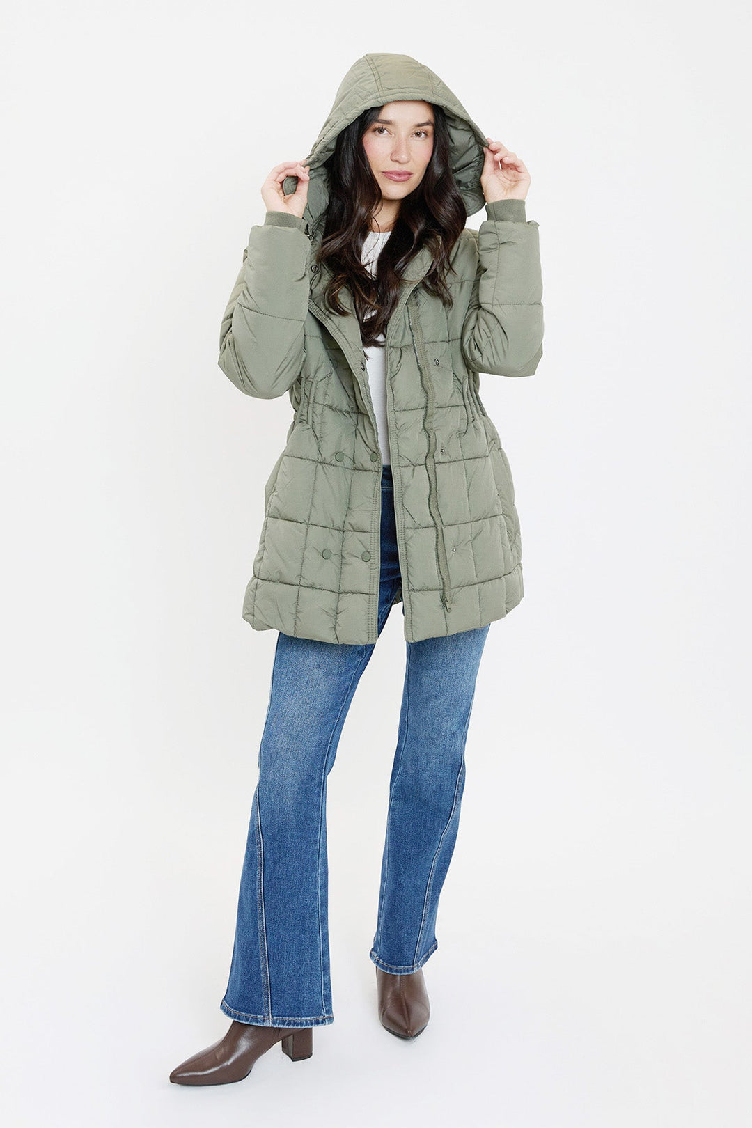 Detailed Snap Puffer Jacket