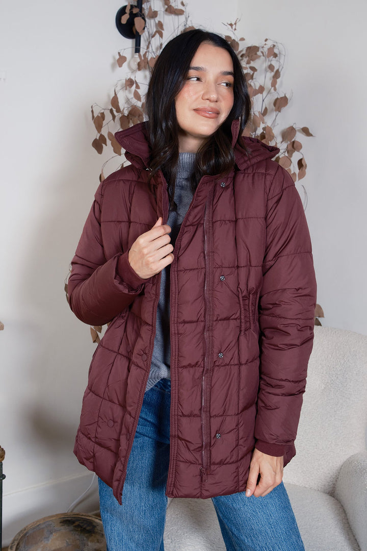 Detailed Snap Puffer Jacket