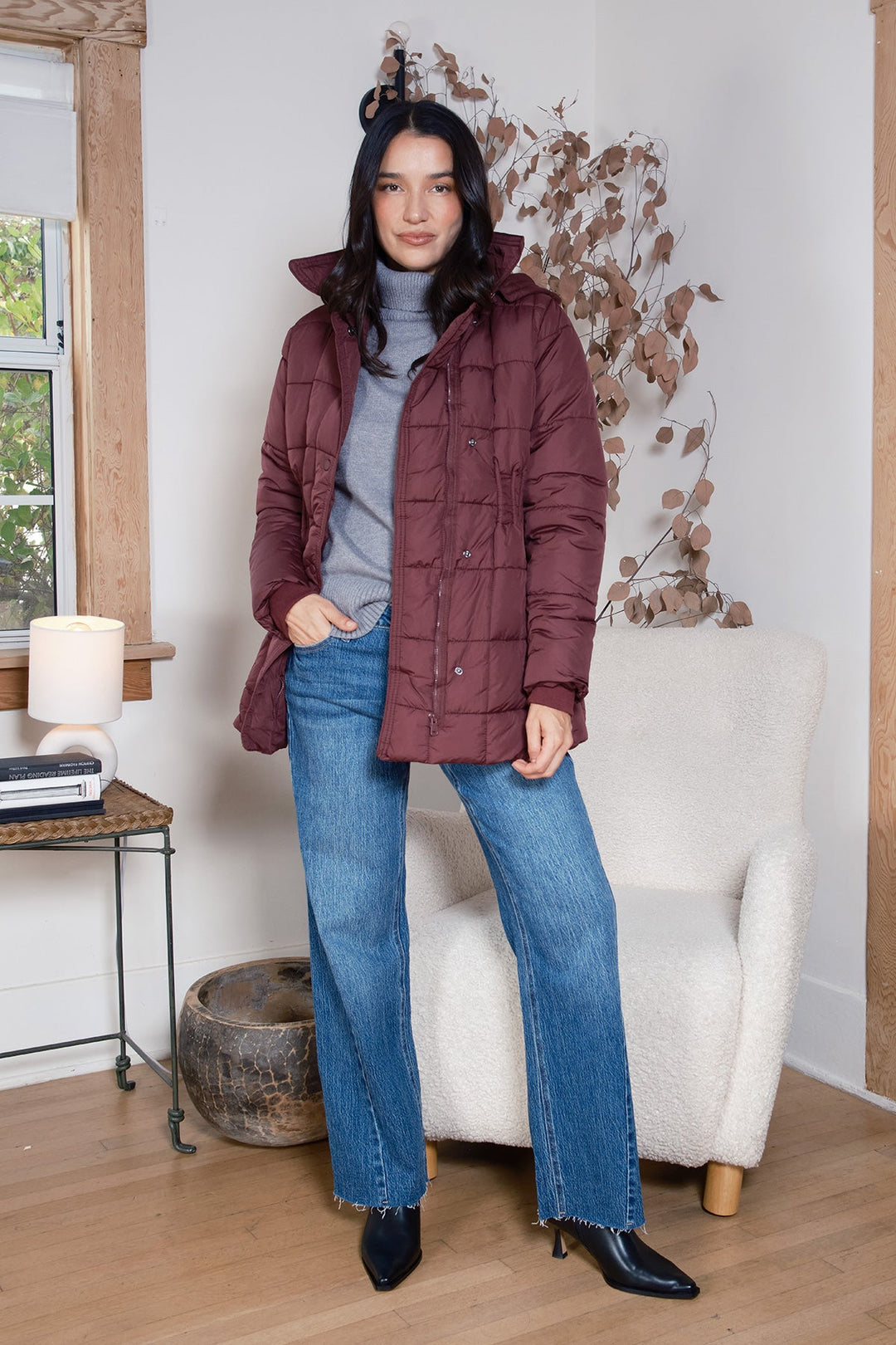 Detailed Snap Puffer Jacket