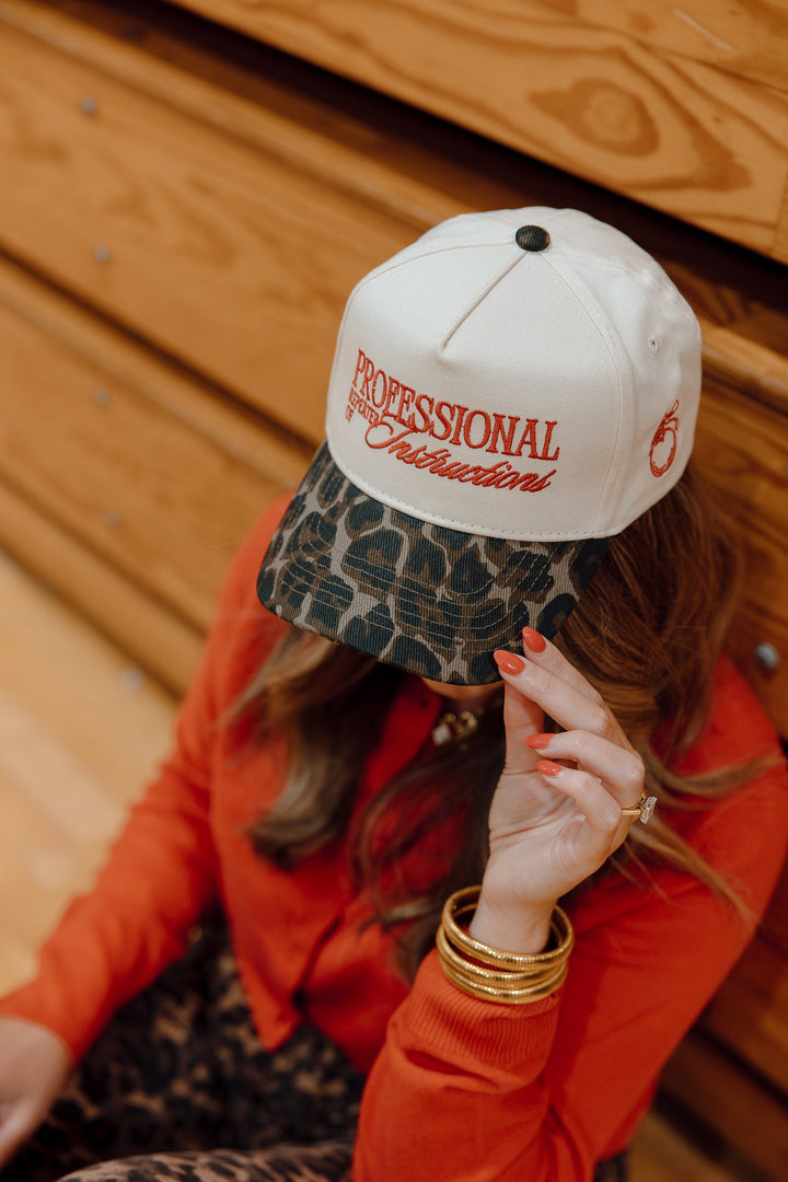 Professional Repeater of Instructions - Leopard Vintage Hat