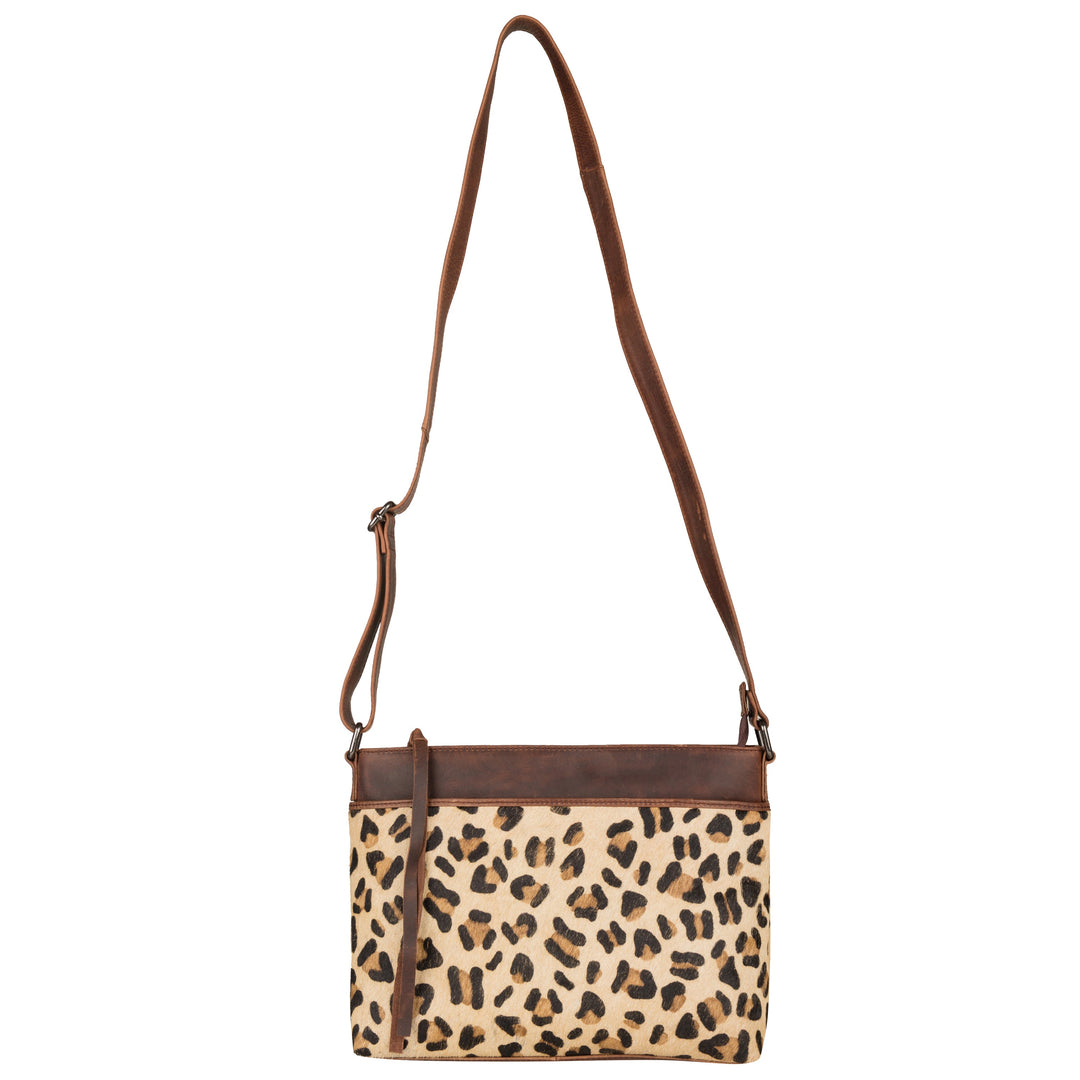 Concealed Carry Josie Genuine Leather Hair-on Leopard Print Crossbody by Lady Conceal