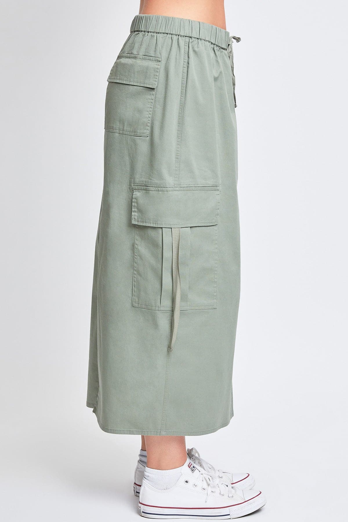 Women’s Poplin Maxi Drawcord Cargo Skirt