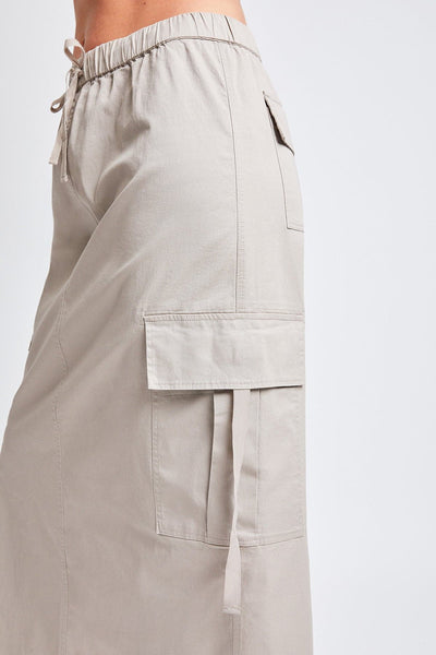 Women’s Poplin Maxi Drawcord Cargo Skirt