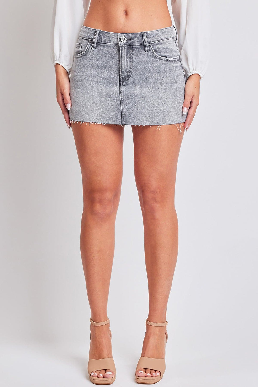 Women's Luxe Micro Mini Skirt With Raw Hem