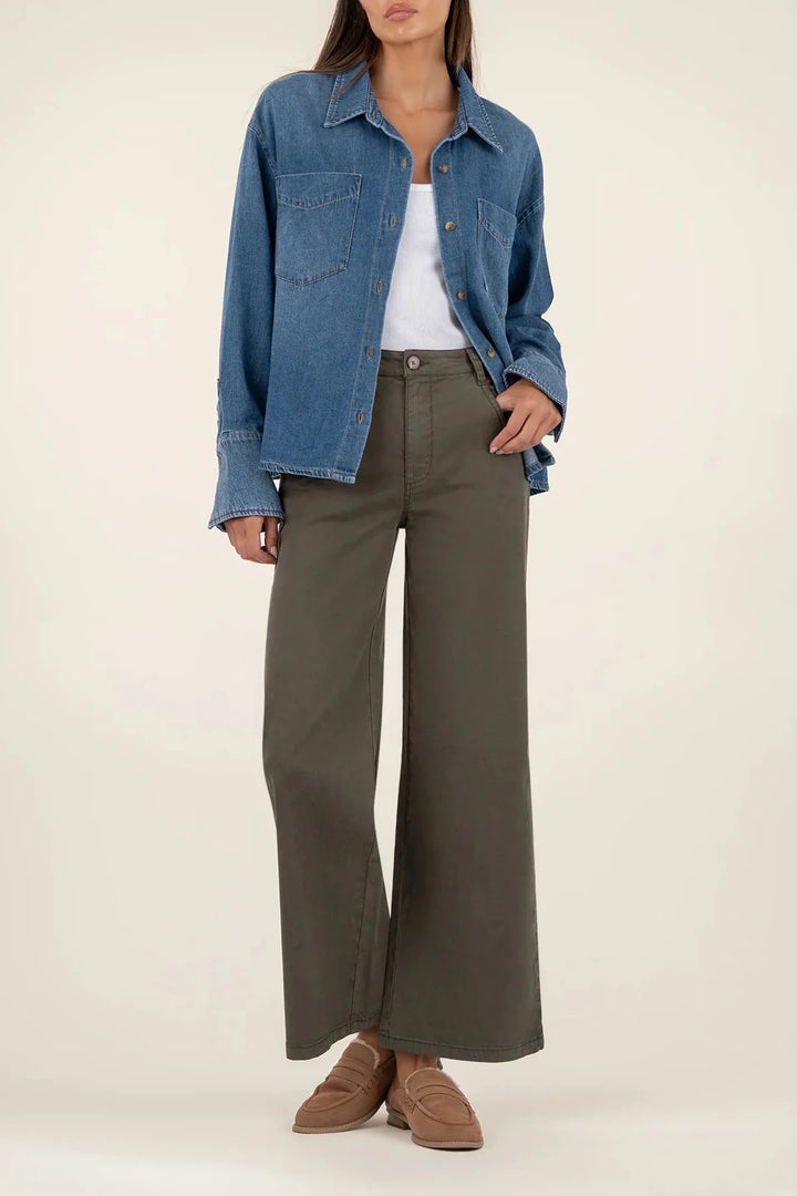 Gertie Button Down Denim Top