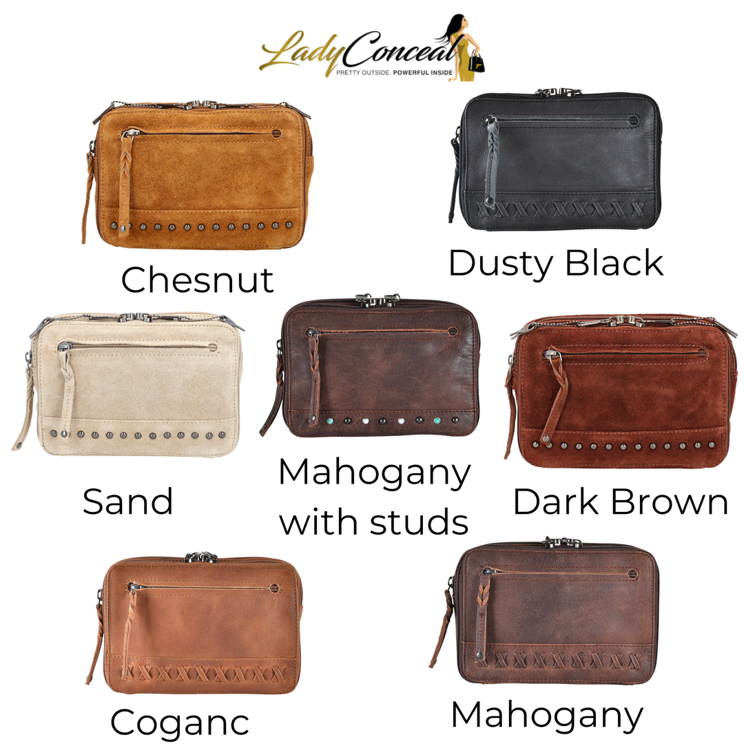 Concealed Carry Kailey Leather Fanny Pack/Sling by Lady Conceal