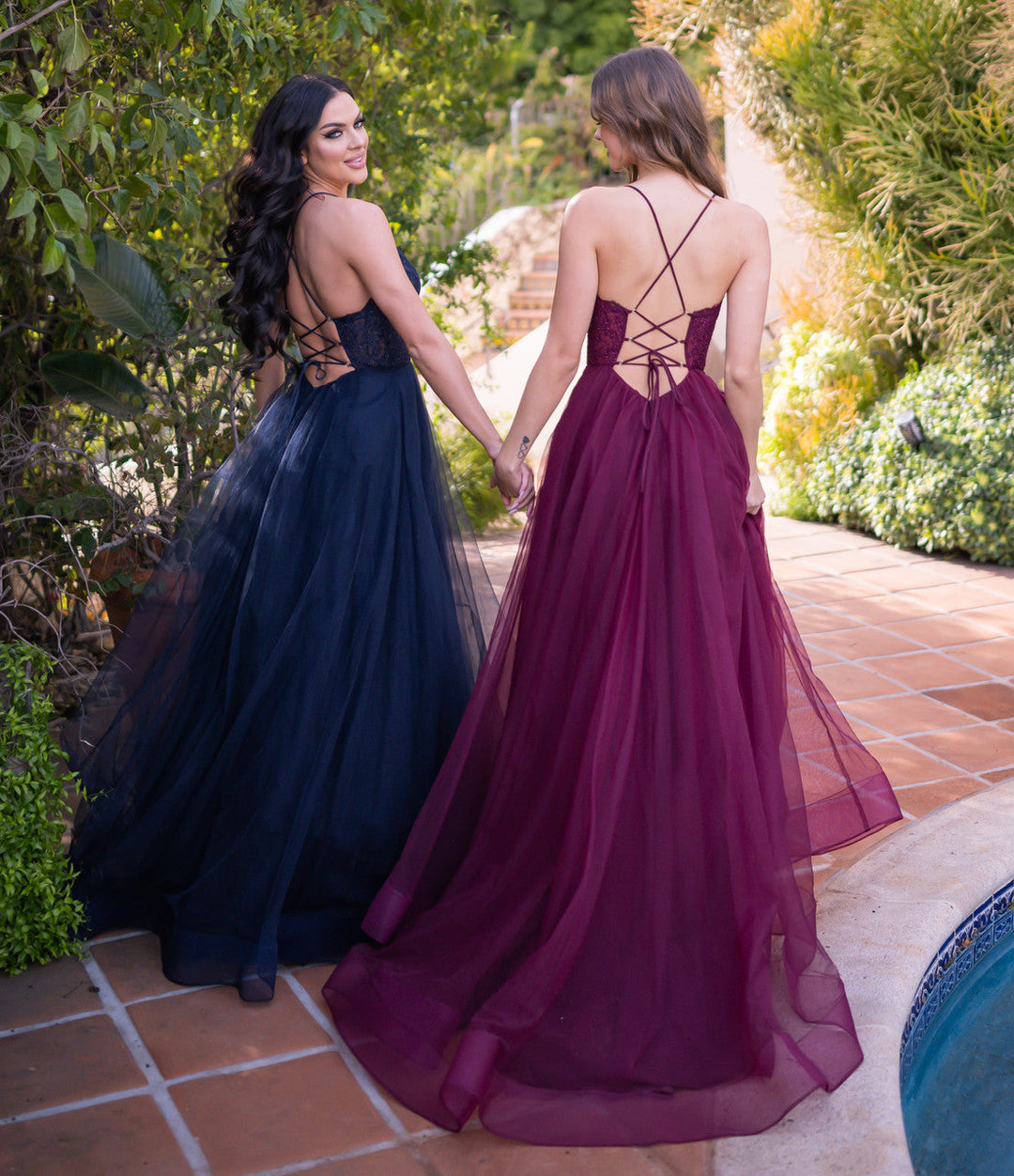 Dani Gown - Mulberry - Lace &amp; Tulle A-line Dress