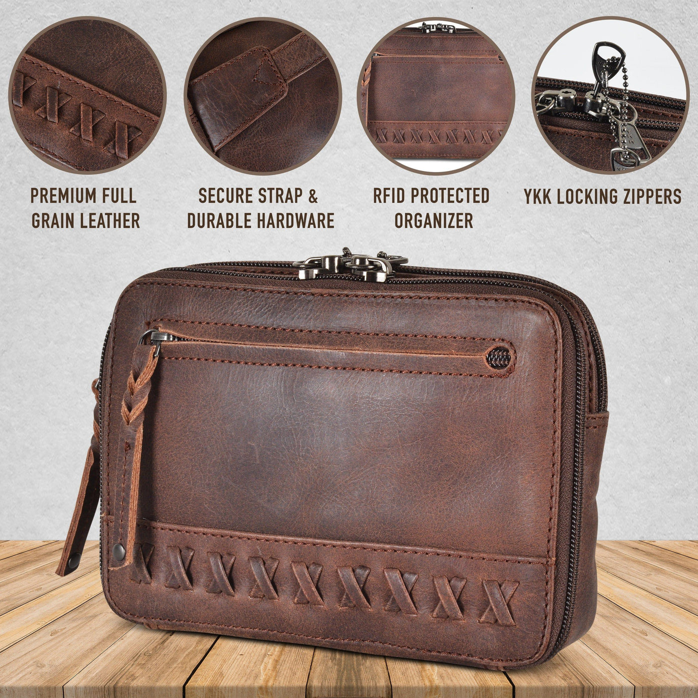 Concealed Carry Kailey Leather Purse Pack by Lady Conceal