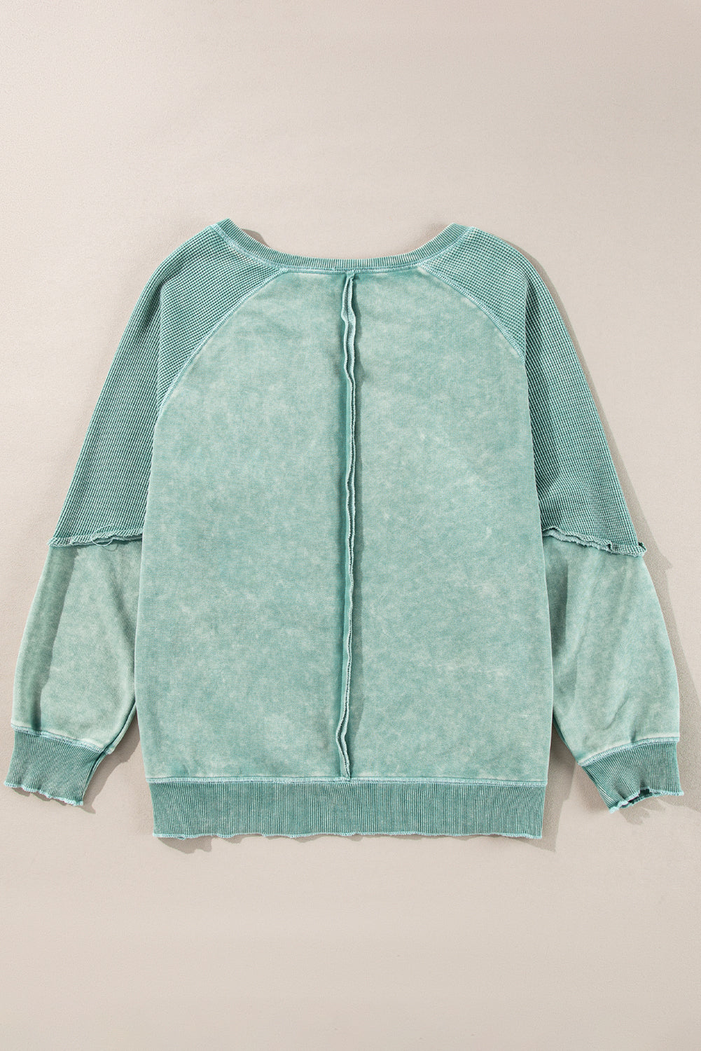 Jolie Waffle Exposed Seam Raglan Sweatshirt