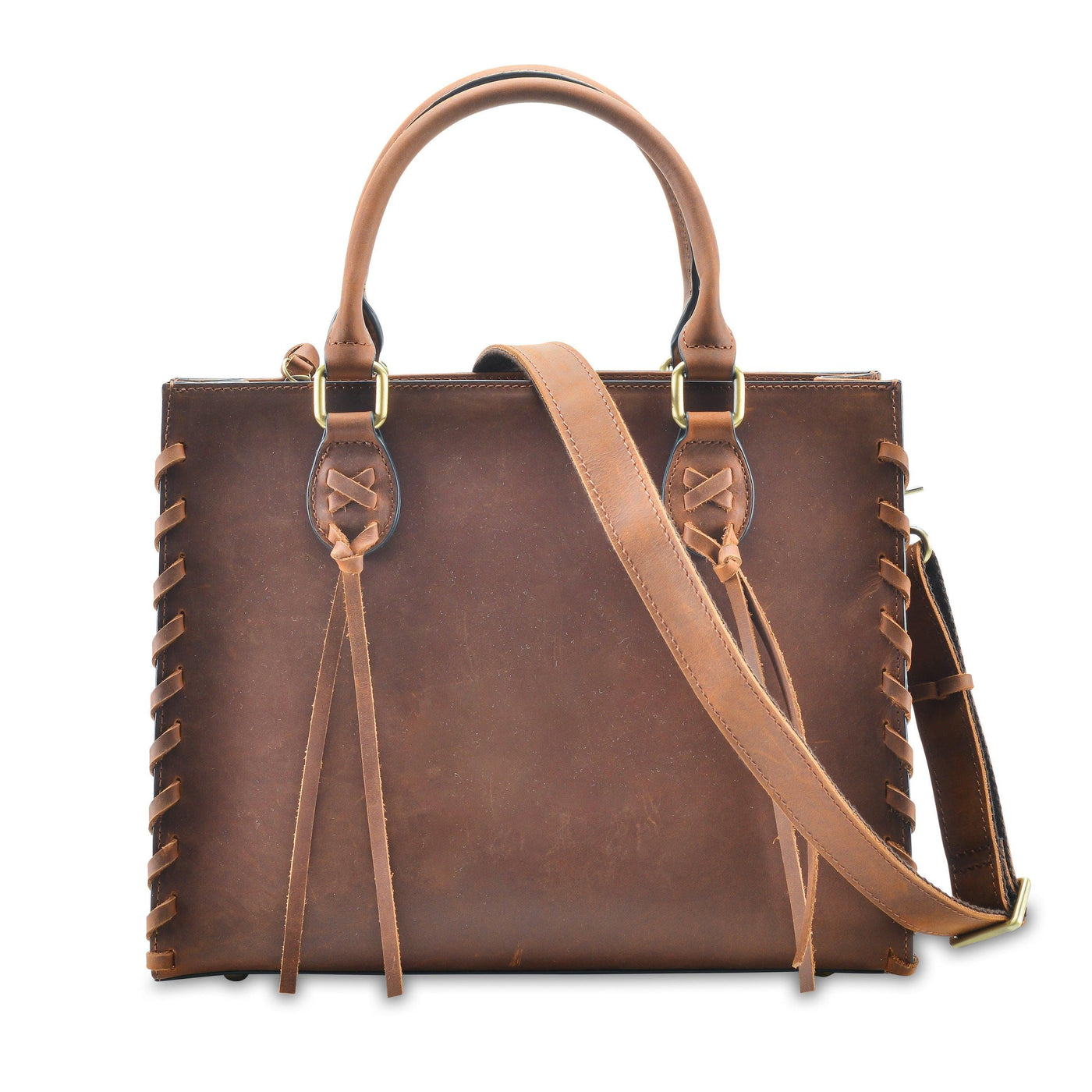 Concealed Carry Emma Leather Satchel by Lady Conceal