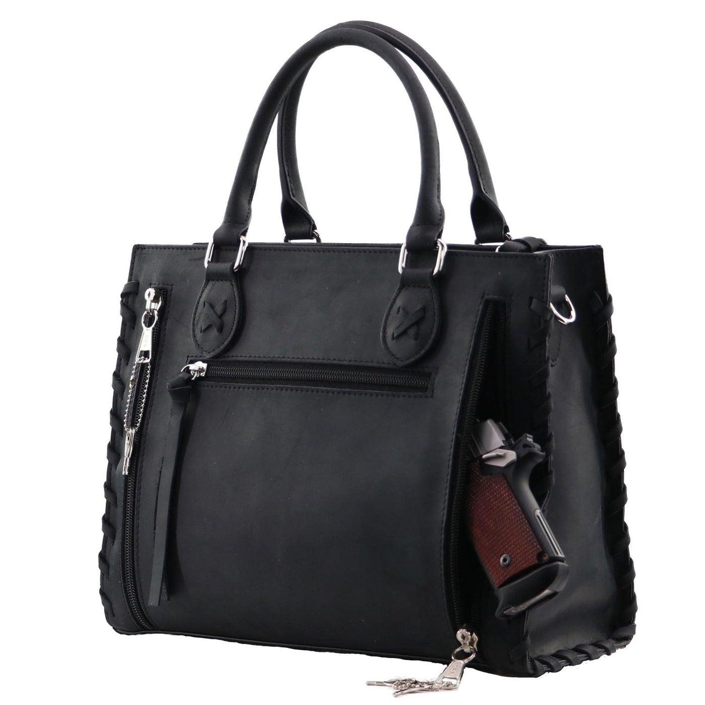 Concealed Carry Emma Leather Satchel by Lady Conceal