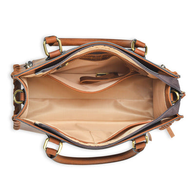 Concealed Carry Emma Leather Satchel by Lady Conceal