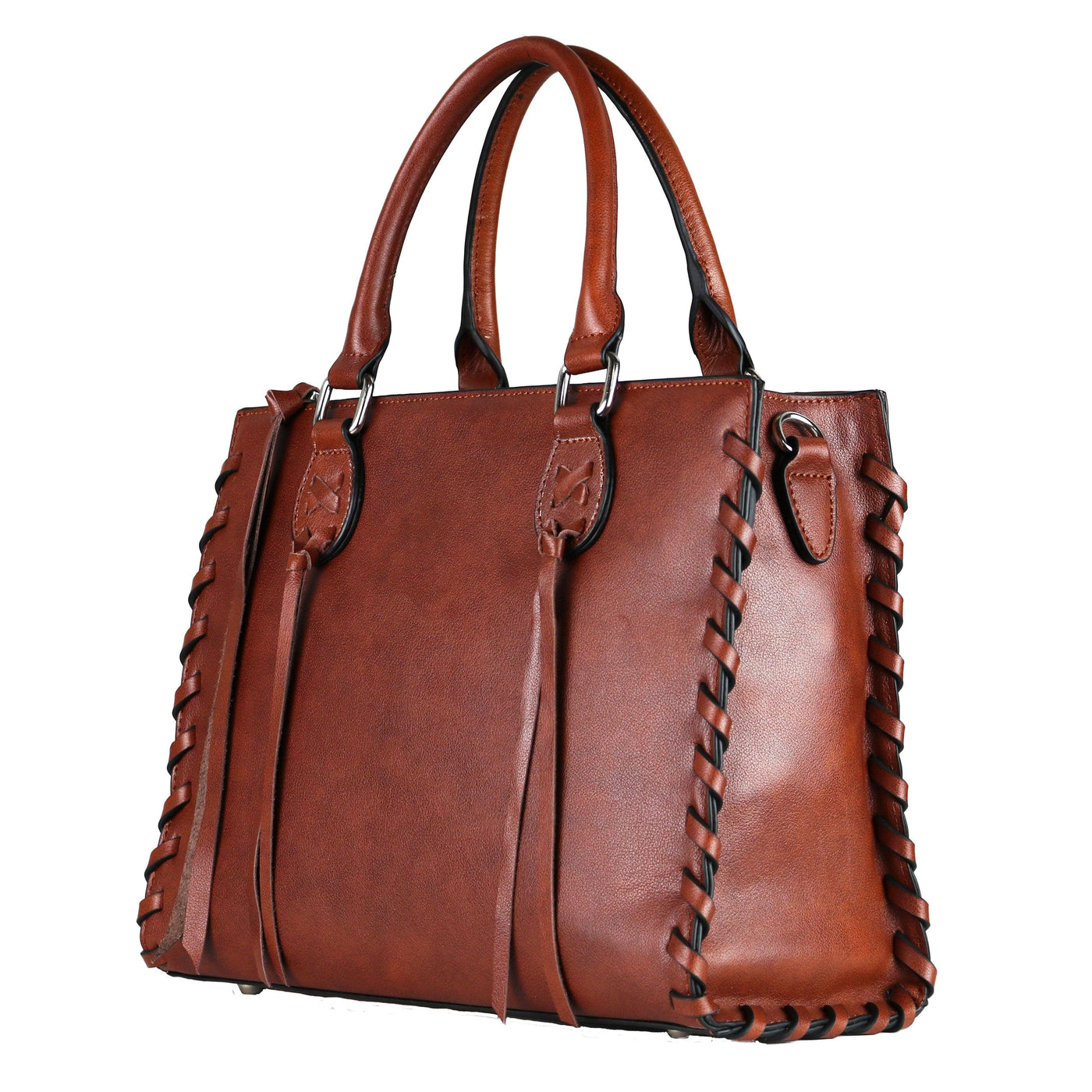 Concealed Carry Emma Leather Satchel by Lady Conceal