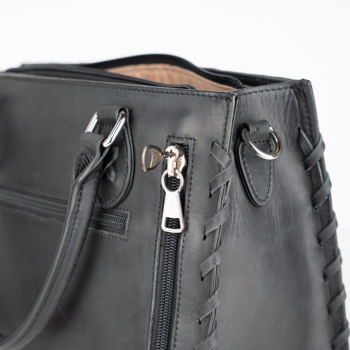 Concealed Carry Emma Leather Satchel by Lady Conceal