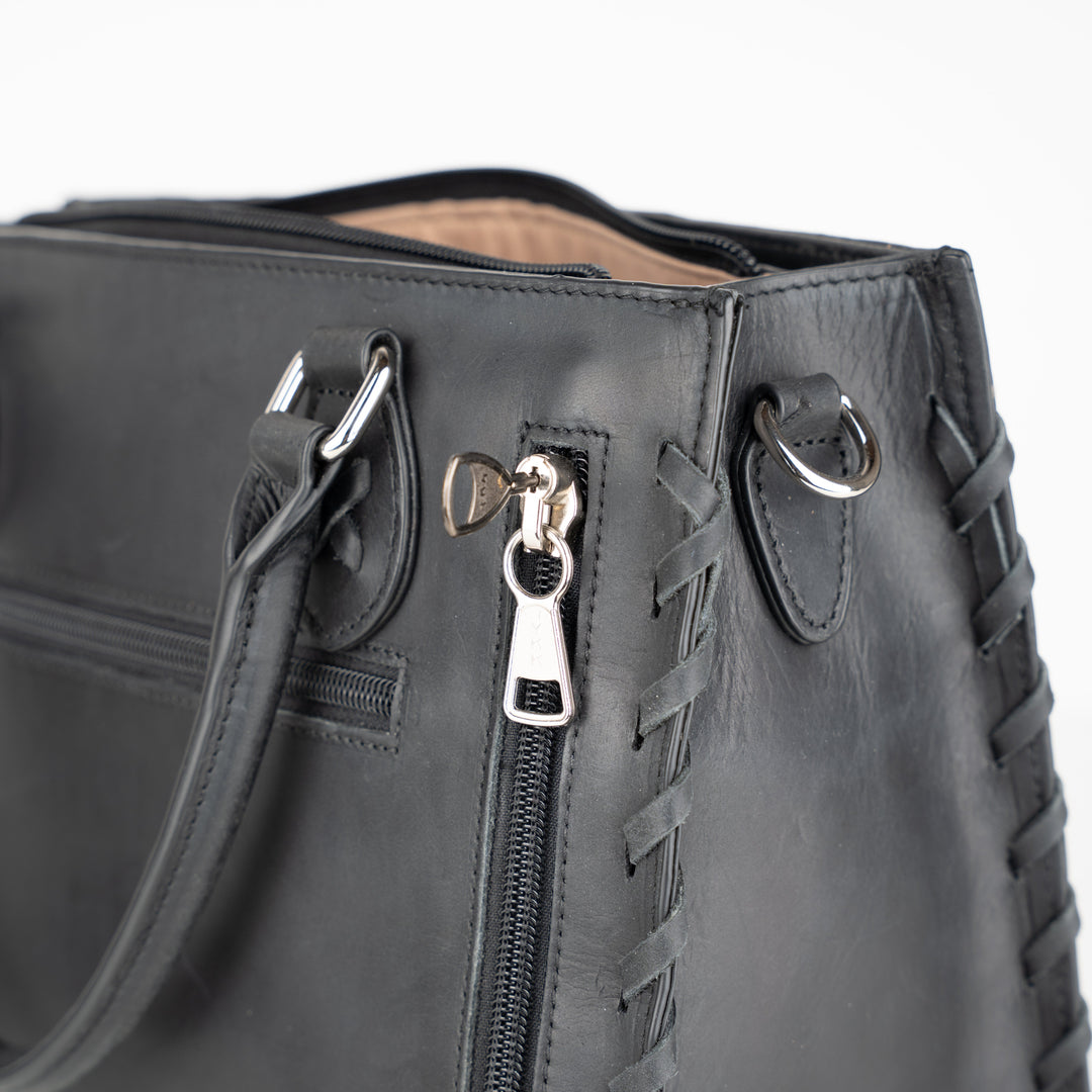 Concealed Carry Emma Leather Satchel by Lady Conceal