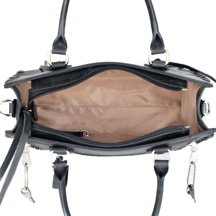 Concealed Carry Emma Leather Satchel by Lady Conceal